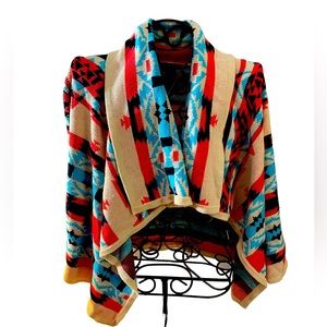 Moon Collection Cardigan Sz Large Aztec Design